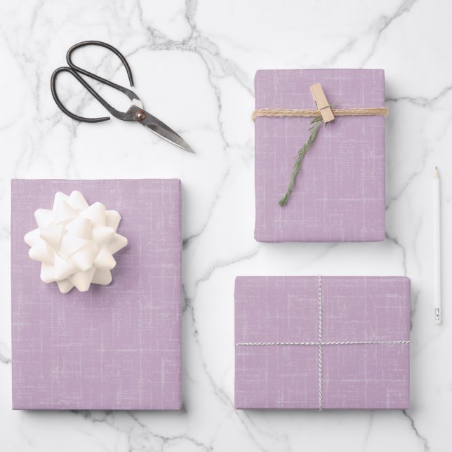 Light Pink Linen Wrapping Paper Sheet (Front)