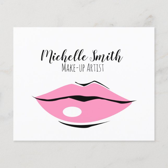 Light Pink lips design Make-up artist Flyer (Front)