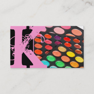 Light Pink Make Up Artist Palette Business Card