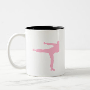 Light Pink Martial Arts Two-Tone Coffee Mug