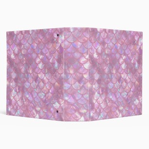 Light Pink Mermaid Print Binder