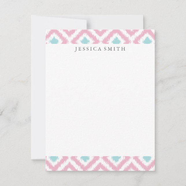 Light Pink Mint Ikat Pattern (Front)