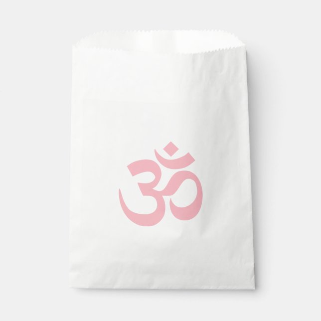 Light Pink Om Symbol Favour Bag (Front)