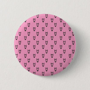 Light pink owl pattern 2 inch round button