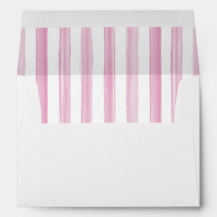 Light Pink Painted Stripes Inside Envelope