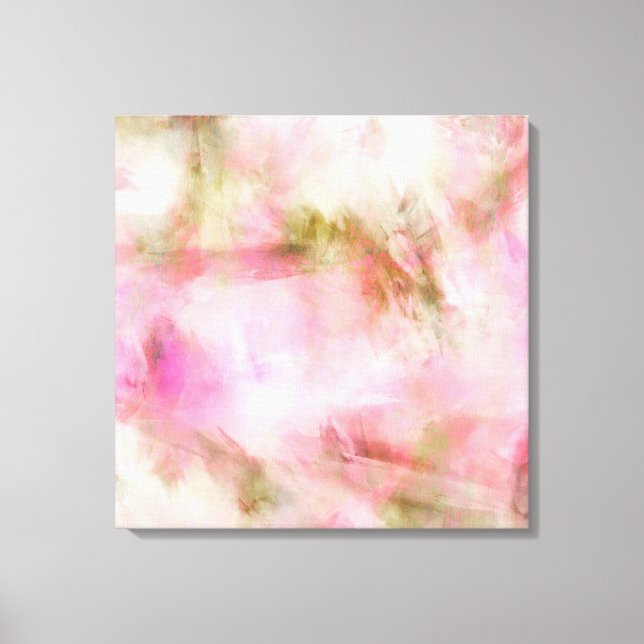 Light Pink Pastel Watercolor Background Canvas Print (Front)