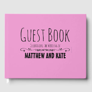 Light Pink Personalized Unique Wedding Guest Book