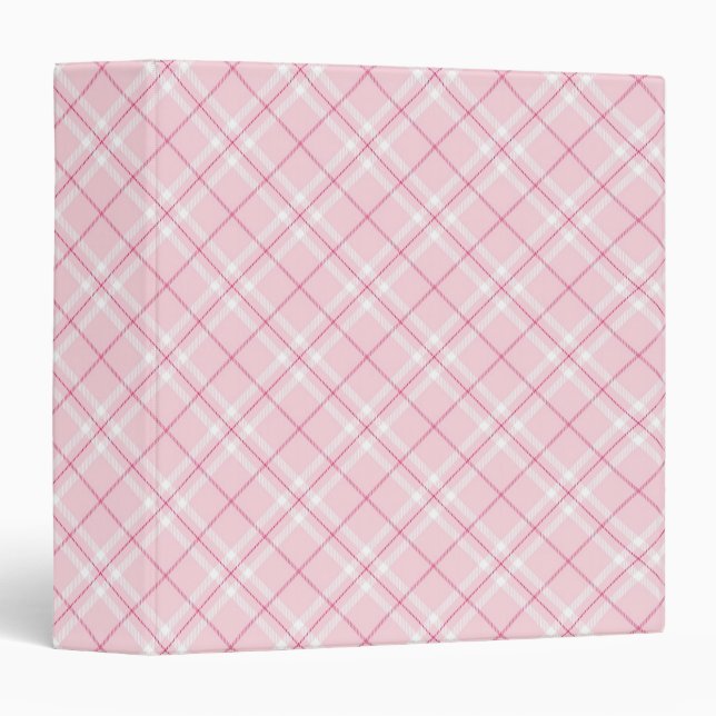 Light Pink Plaid Binder (Front/Spine)
