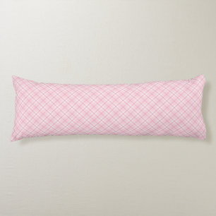 Light Pink Plaid Body Pillow