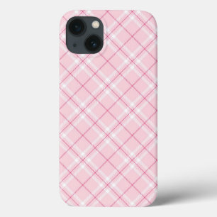 Light Pink Plaid iPhone 13 Case