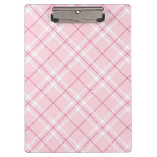 Light Pink Plaid Clipboard
