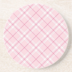 Light Pink Plaid Coaster