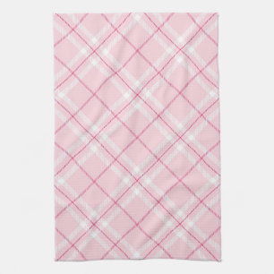 Light Pink Plaid Kitchen Towel