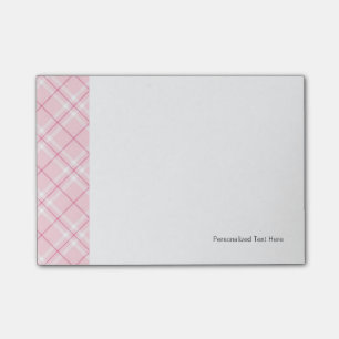 Light Pink Plaid Post-it Notes