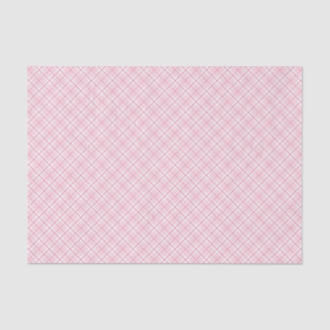 Light Pink Plaid Tissue Paper (Front)