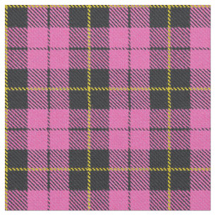 Light pink plaid yellow/gold/black stripe fabric