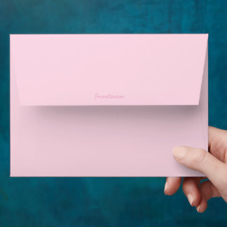 Light Pink Plain Personal Stationery Envelope