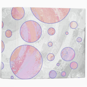 Light Pink Polka Dot Pattern Binder