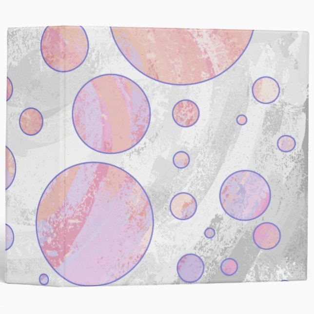 Light Pink Polka Dot Pattern Binder (Front/Spine)