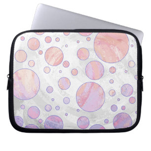 Light Pink Polka Dot Pattern Laptop Sleeve