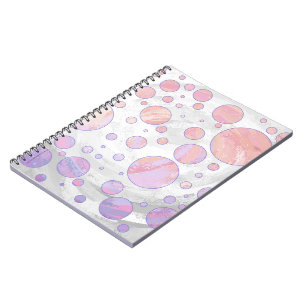 Light Pink Polka Dot Pattern Notebook