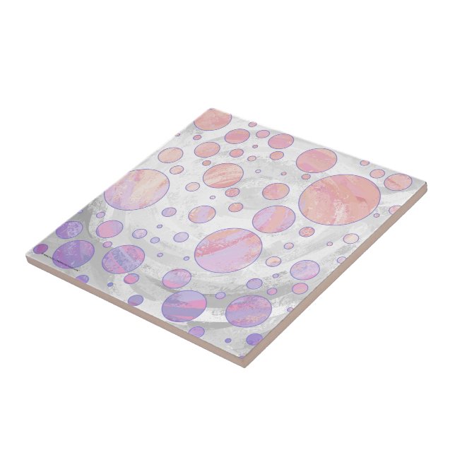 Light Pink Polka Dot Pattern Tile (Side)