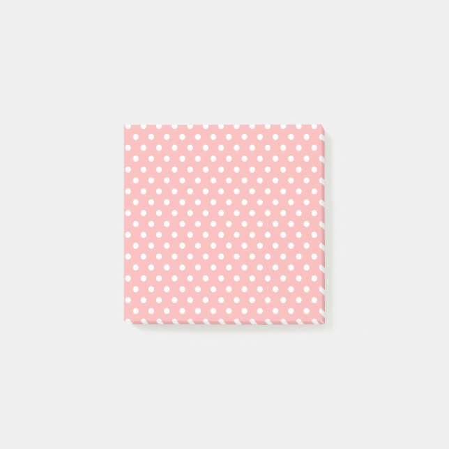 Light pink   Polka Dots Post-it Notes (Front)