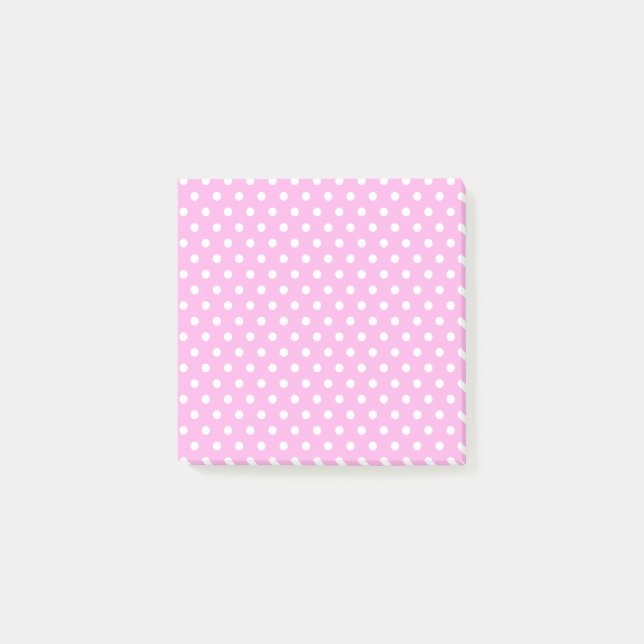 Light pink  Polka Dots Post-it Notes (Front)