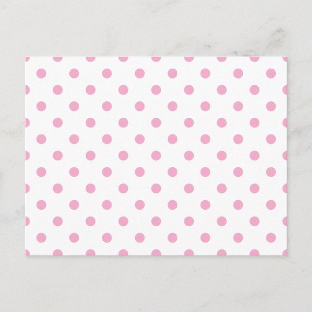 Light Pink Polka Dots Postcard (Front)