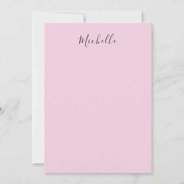 Light Pink Professional Unique Classic Handwriting (Front)
