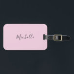Light Pink Professional Unique Classic Handwriting Luggage Tag<br><div class="desc">Easy Editing Tools. Different Card Types and Sizes,  Color and Font Choices. Modern Professional Simple Design.</div>
