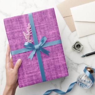 Light Pink Purple Linen Wrapping Paper