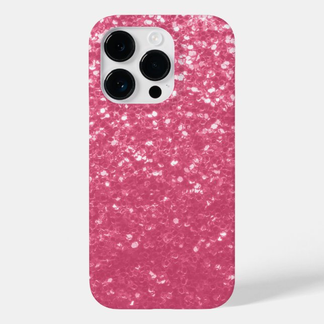 Light pink rose faux sparkles glitter Case-Mate iPhone case (Back)