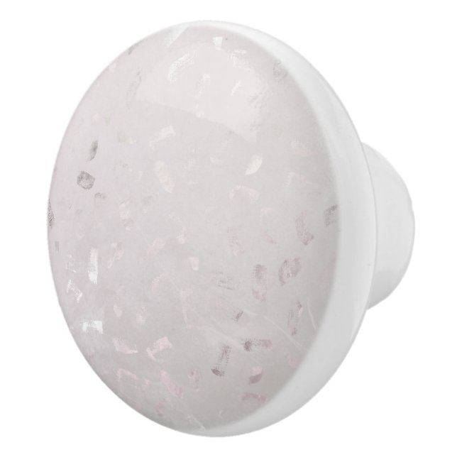 Light Pink Rose Gold Glitter Ceramic Knob (Right)