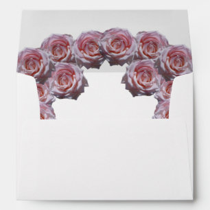 Light Pink Roses 5x7 Wedding Invitation  Envelope