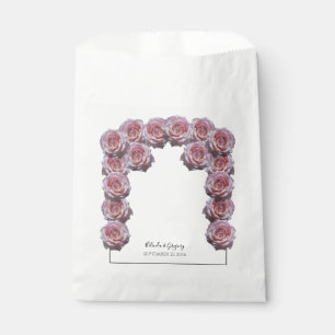 Light Pink Roses Wedding Favour Bag