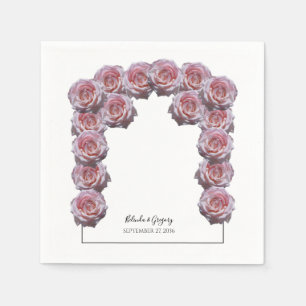 Light Pink Roses Wedding Napkin
