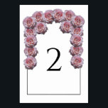 Light Pink Roses Wedding Table Number Card<br><div class="desc">This design features rustic light pink roses. The light pink roses are complimented by an elegant black lined border. The light pink tones of the rose flowers create a rustic floral country garden feel. Elegant wedding table number card design with modern elements. Matching wedding invitations and other stationery items are...</div>