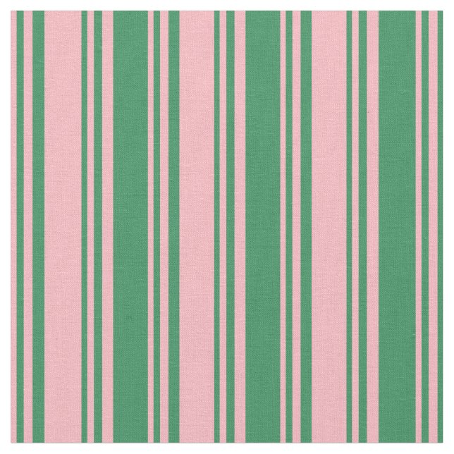 Light Pink & Sea Green Coloured Pattern Fabric (Close Up)