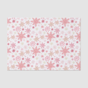 Light Pink Snowflakes Christmas Tissue Paper