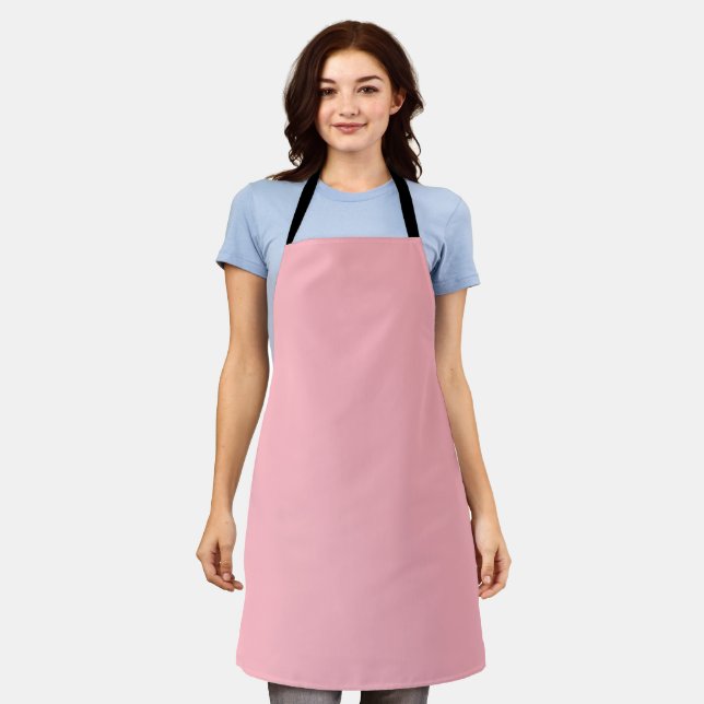 Light Pink Solid Colour Apron (Worn)