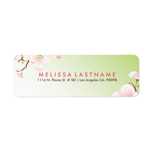 Light pink Spring Blossom Light Green Background (Front)