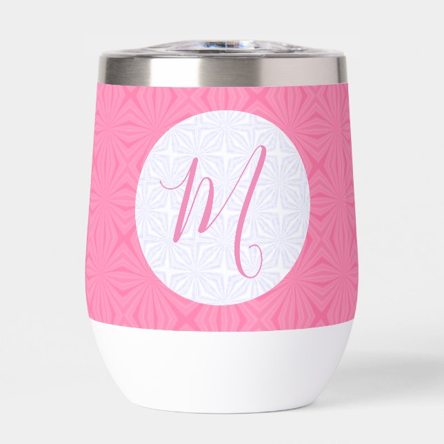 Light Pink Squiggly Squares Personalized Initial (Front)