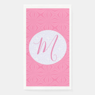 Light Pink Squiggly Squares Personalized Party Napkin