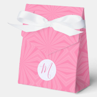 Light Pink Squiggly Squares Personalized Tent Favor Box