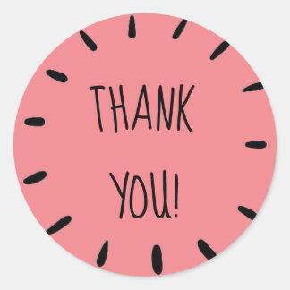 Light Pink "Thank You" Sticker Sheet