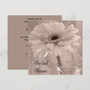 Light Pink Tinted Daisy Bridal Shower Invitation