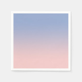 Light Pink to Blue Ombre Cocktail Paper Napkins