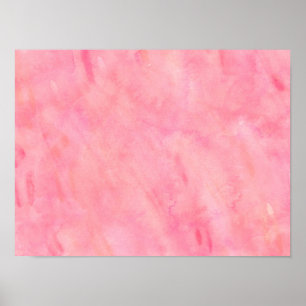 Light Pink Watercolor Texture Pattern Background Poster
