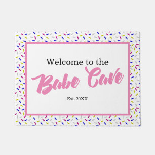 Light Pink Welcome to the Babe Cave  Doormat